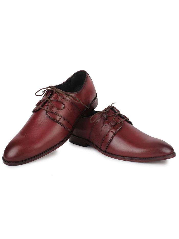 Derby Laced Shoes - Oxblood