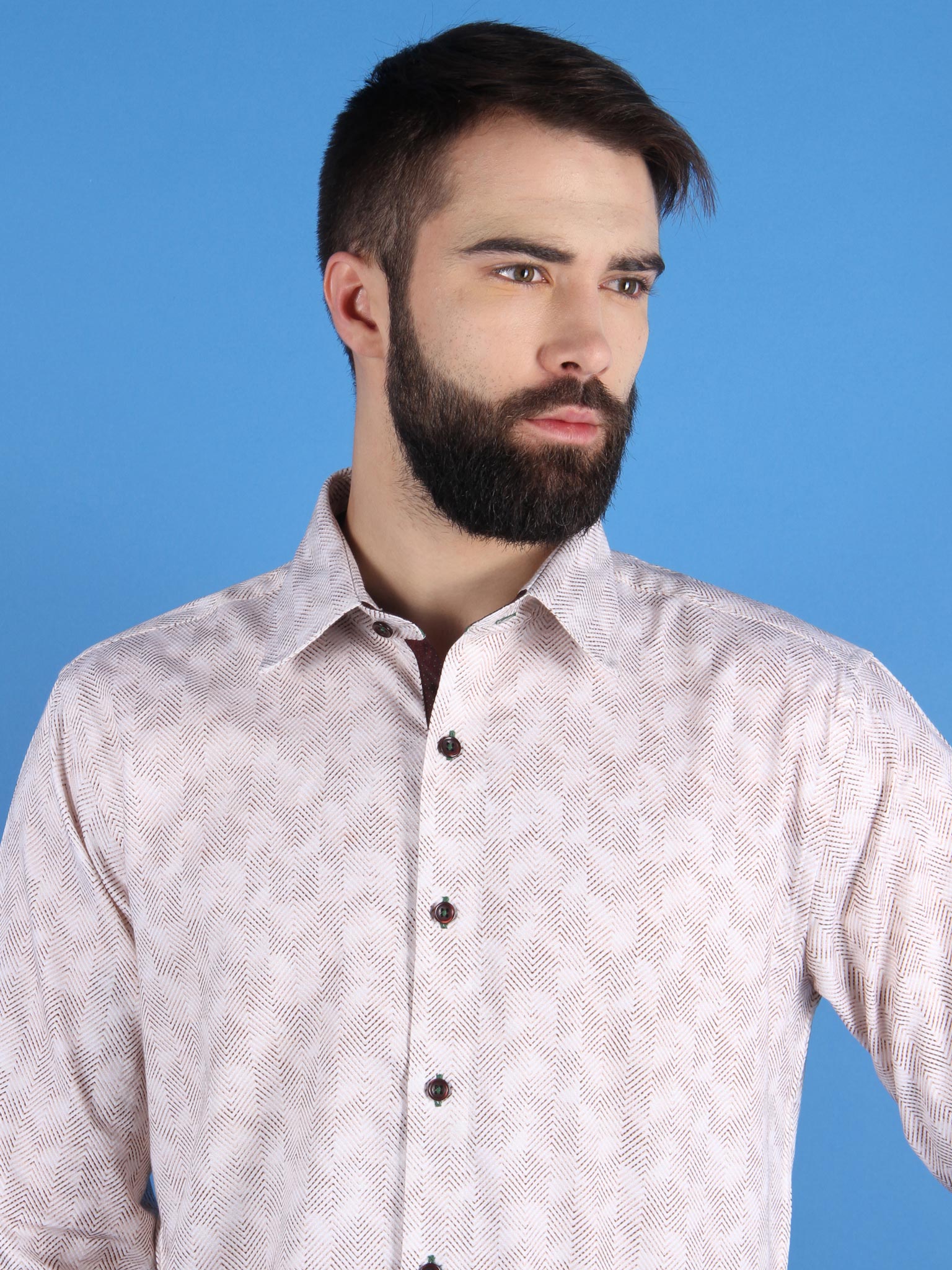 zen garden shirt model collar image