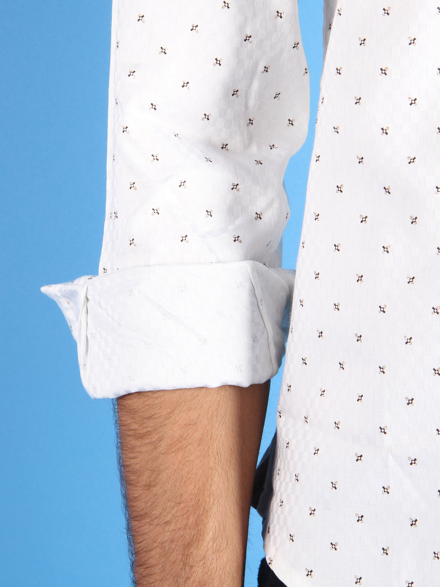 family crest shirt model cuff image