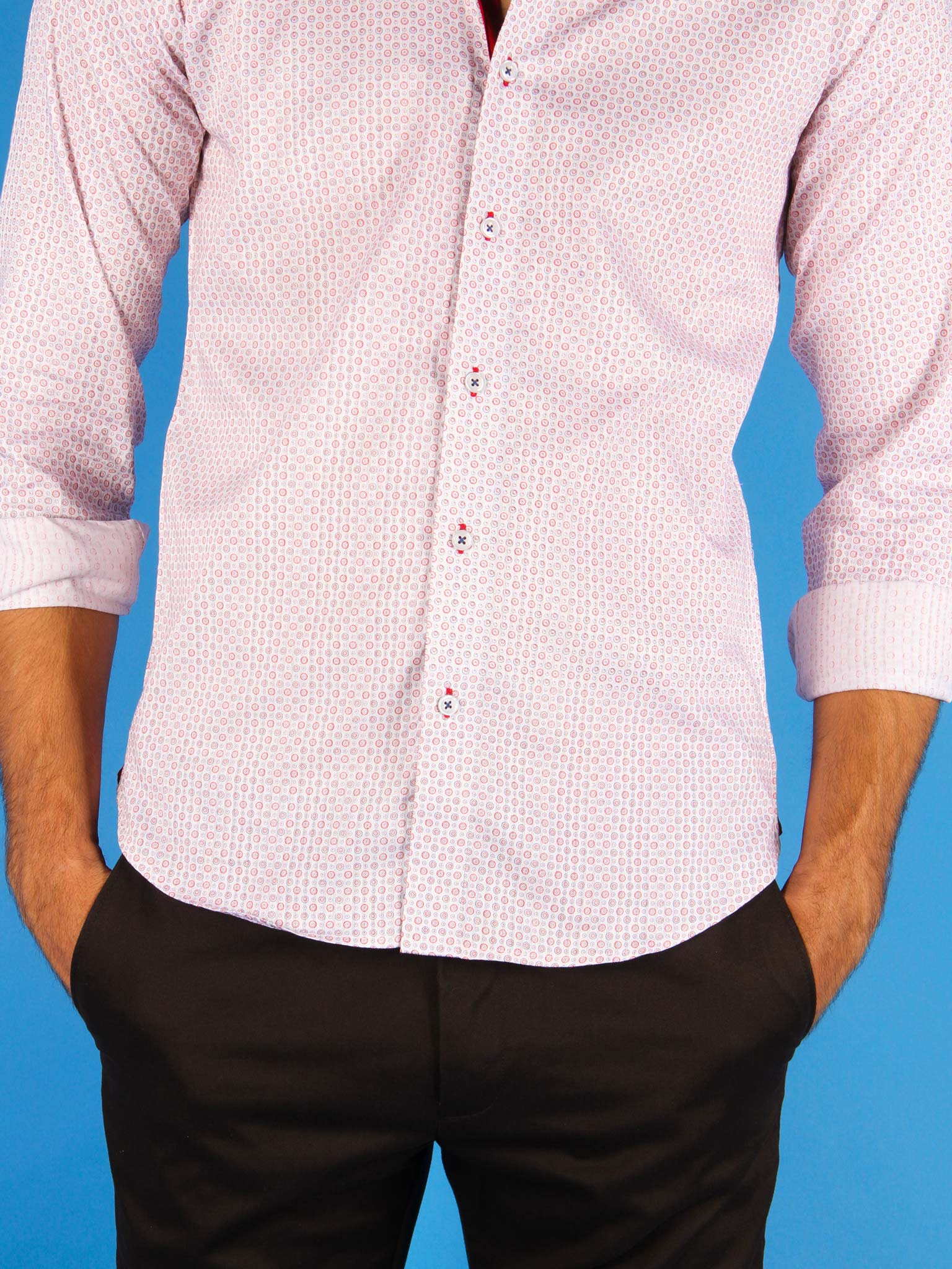 infinite spiral shirt model sleeves rolled image
