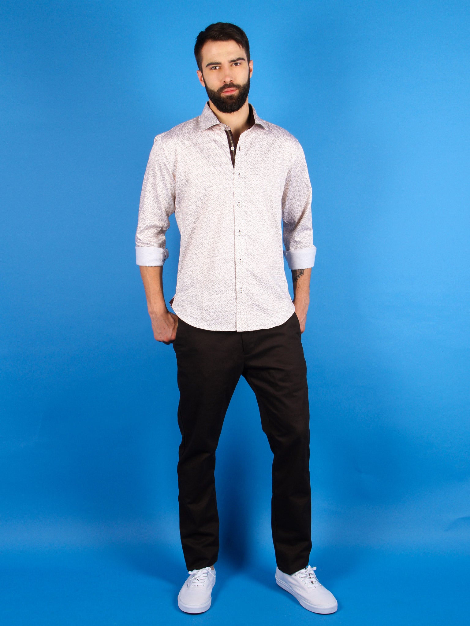 terra firma shirt model walking image