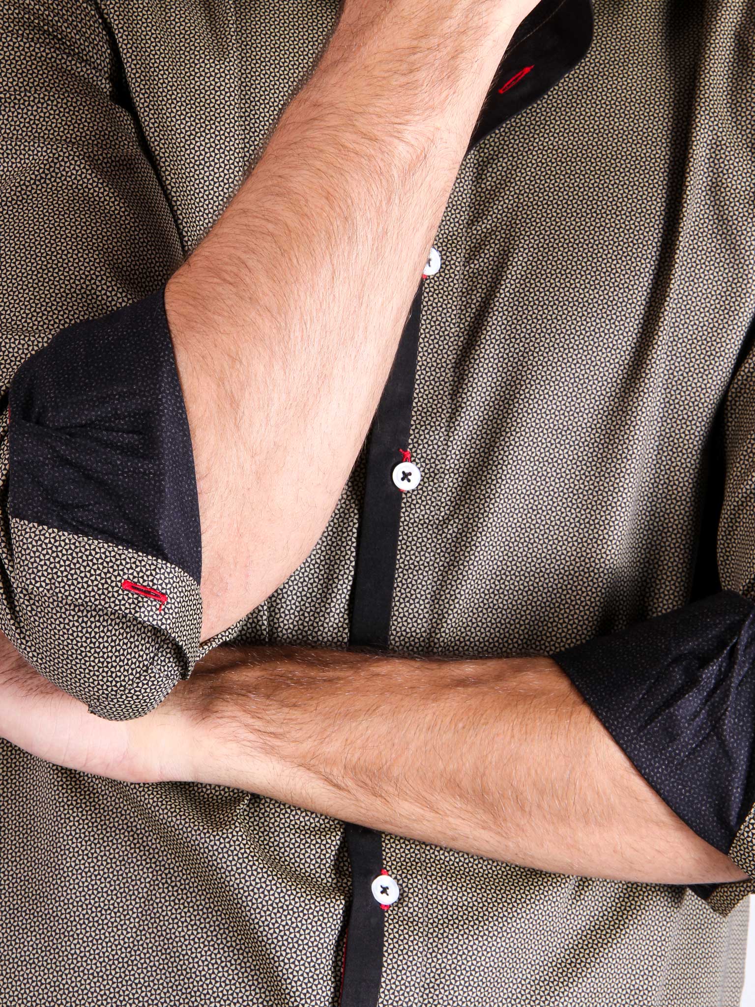 stone grill shirt model cuff image