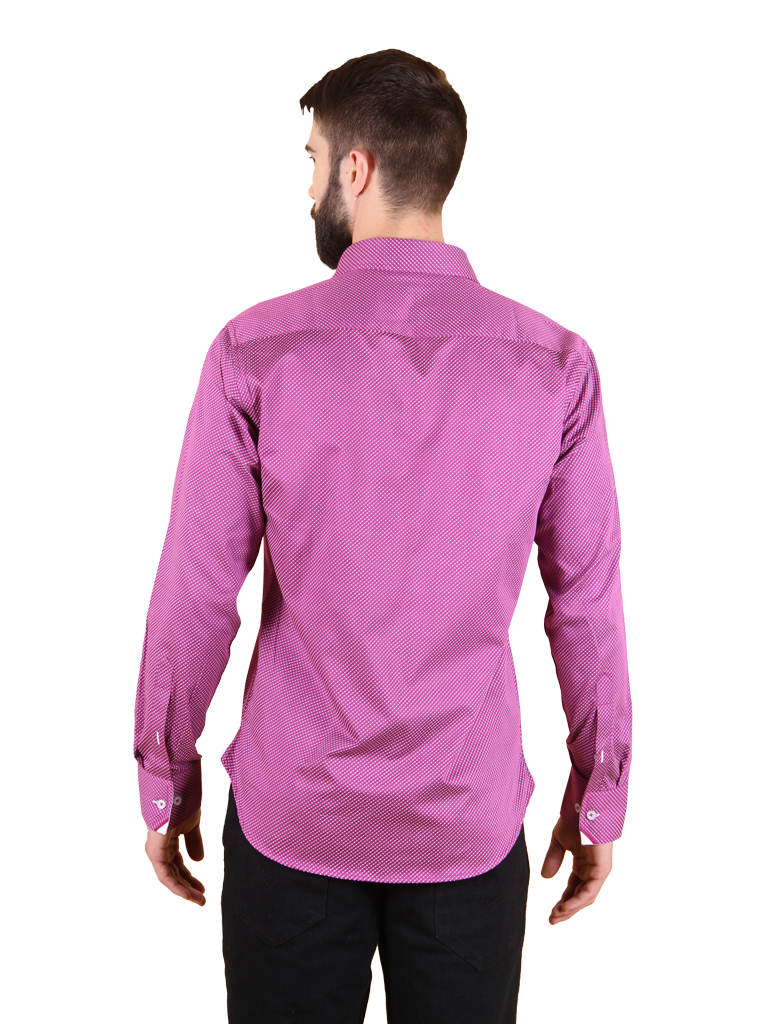 plum wine shirt fit back image