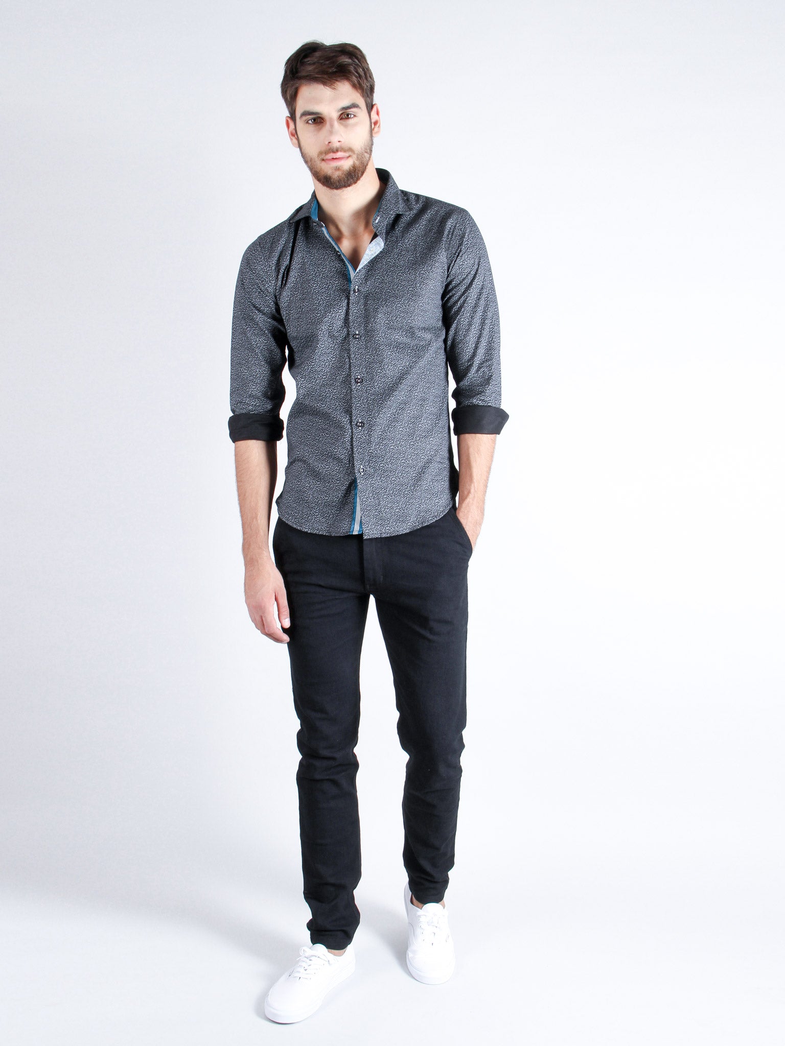 light house shirt model walking image