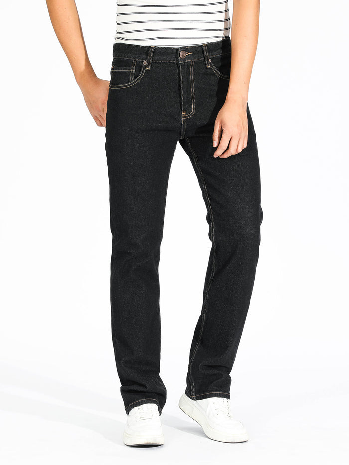 Slim Straight Jeans - Black