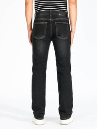 Slim Straight Jeans - Washed Black