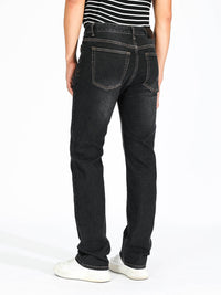 Slim Straight Jeans - Washed Black