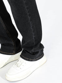 Slim Straight Jeans - Washed Black