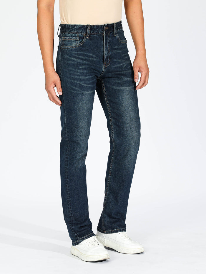 Slim Straight Jeans - Dark Blue