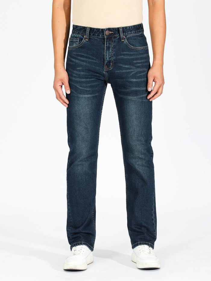 Slim Straight Jeans - Dark Blue