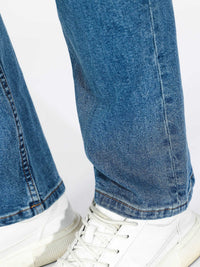 Slim Straight Jeans - Mid Blue