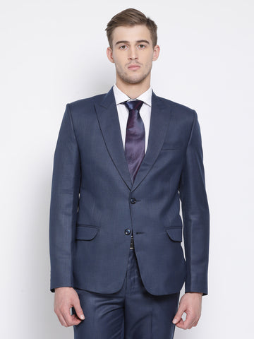 Slim Fit Space Blue Suit Jacket