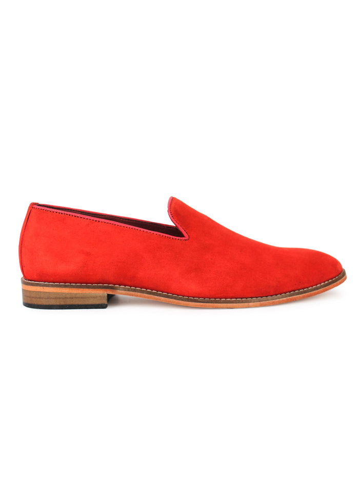 Suede Loafer - Red