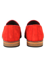 Suede Loafer - Red