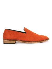 Suede Loafer - Orange