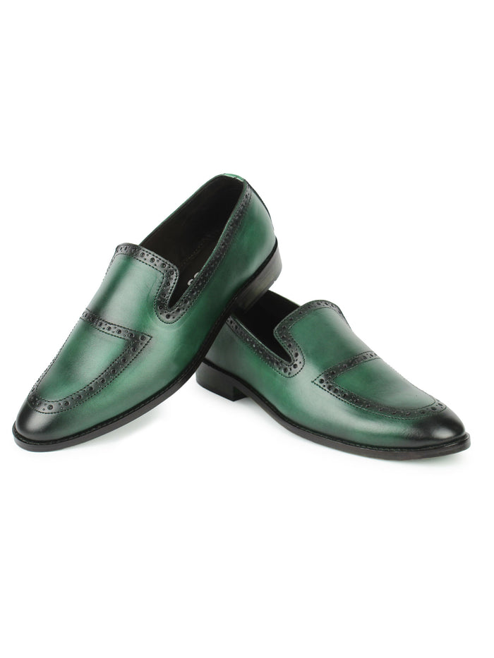Brogue Loafers - Green