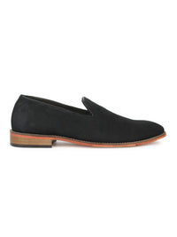 Suede Loafer - Black