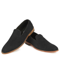 Suede Loafer - Black