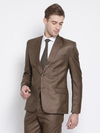 Slim Fit Brown Suit Jacket