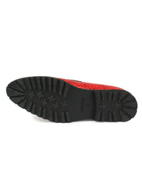 Textured Bit Loafer - Red