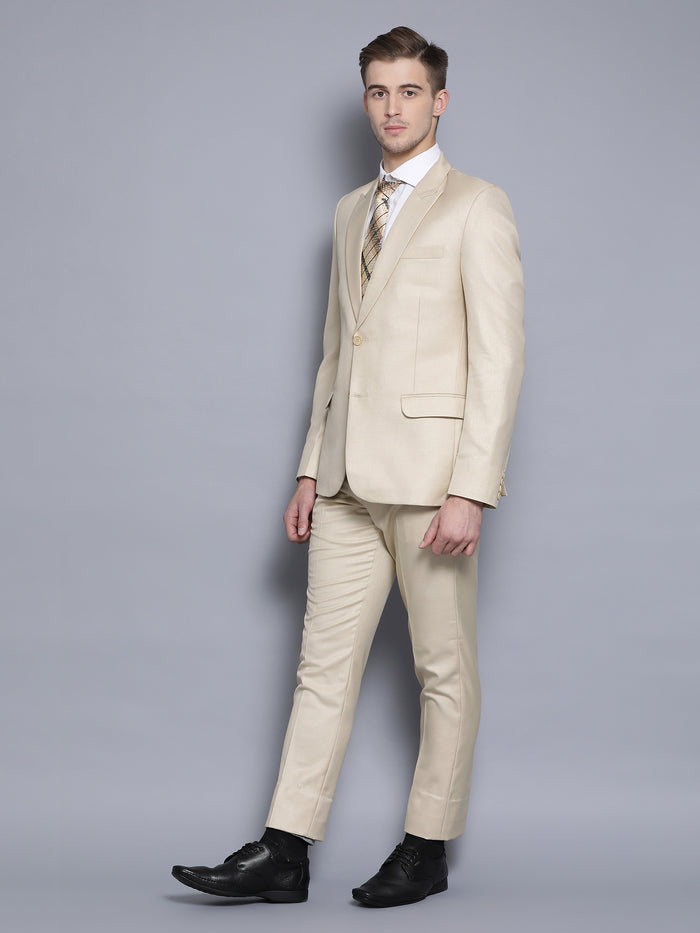 Slim Fit Khaki Suit