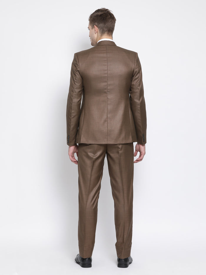 Slim Fit Brown Suit