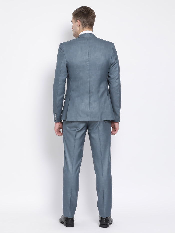 Slim Fit Stone Blue Suit