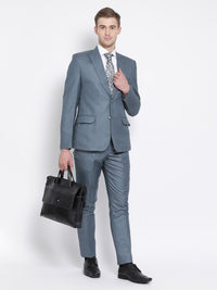 Slim Fit Stone Blue Suit