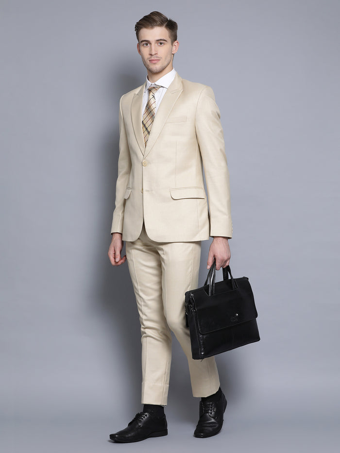 Slim Fit Khaki Suit