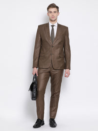 Slim Fit Brown Suit