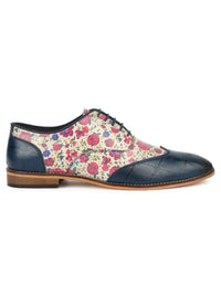 Blue Printed Oxford - Floral