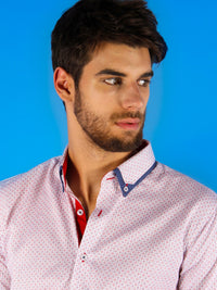 infinite spiral shirt model collar image 