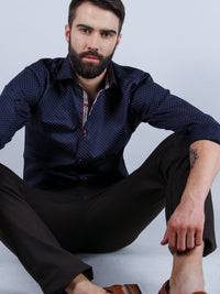 suave evening shirt model sitting image 