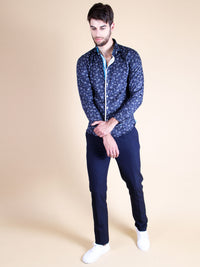 silver lining shirt model walking image 