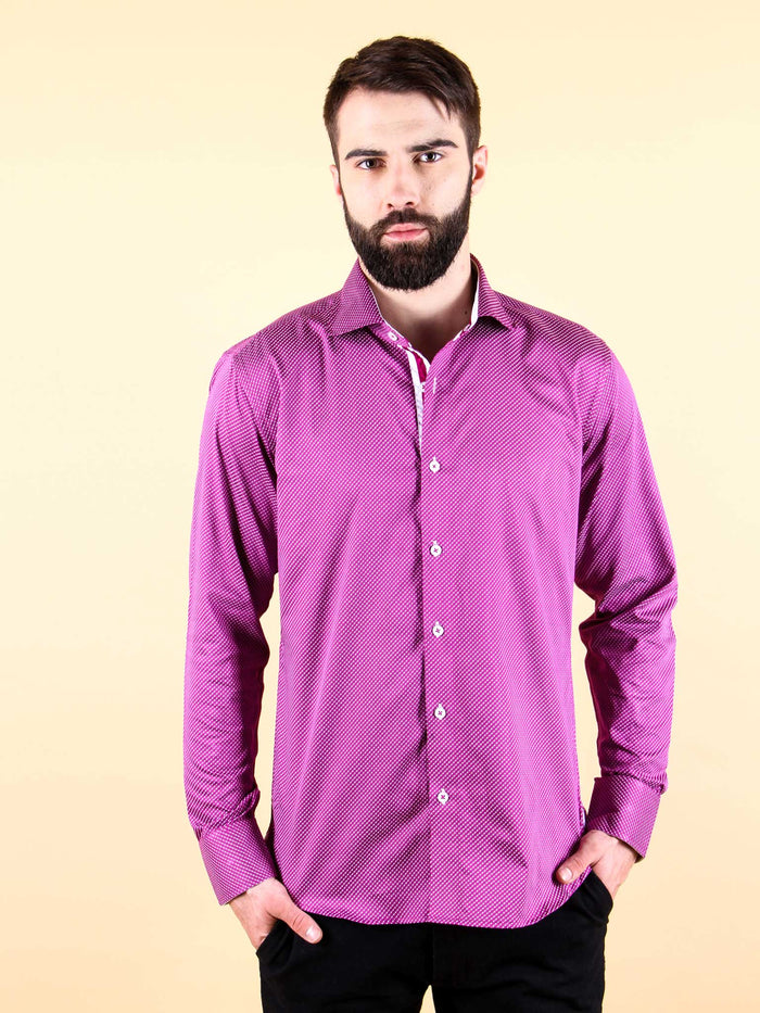 plum wine shirt model image 