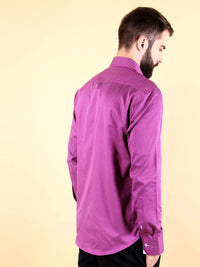 plum wine shirt model back image 