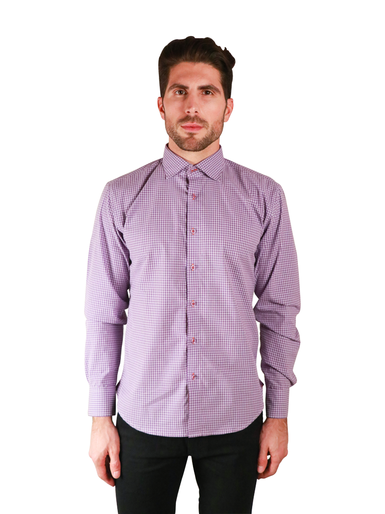 french lavender shirt fit front image