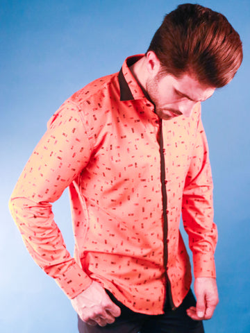 new orange shirt model image
